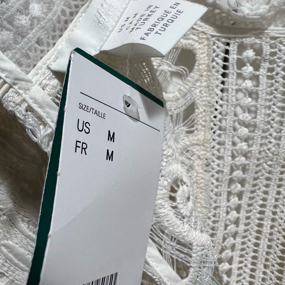 H&M Conscious Cream Lace Dress AW20 Collection Size M  BLOGGERS - Picture 7 of 7